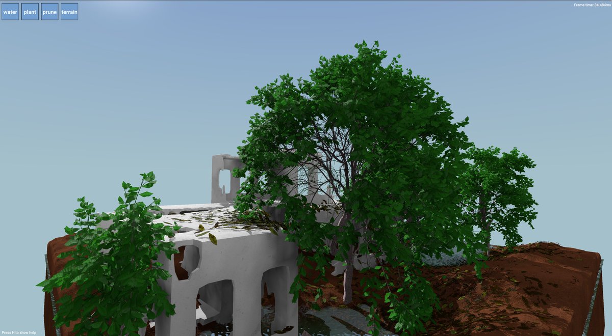 a screenshot from Garden showing a build and some trees