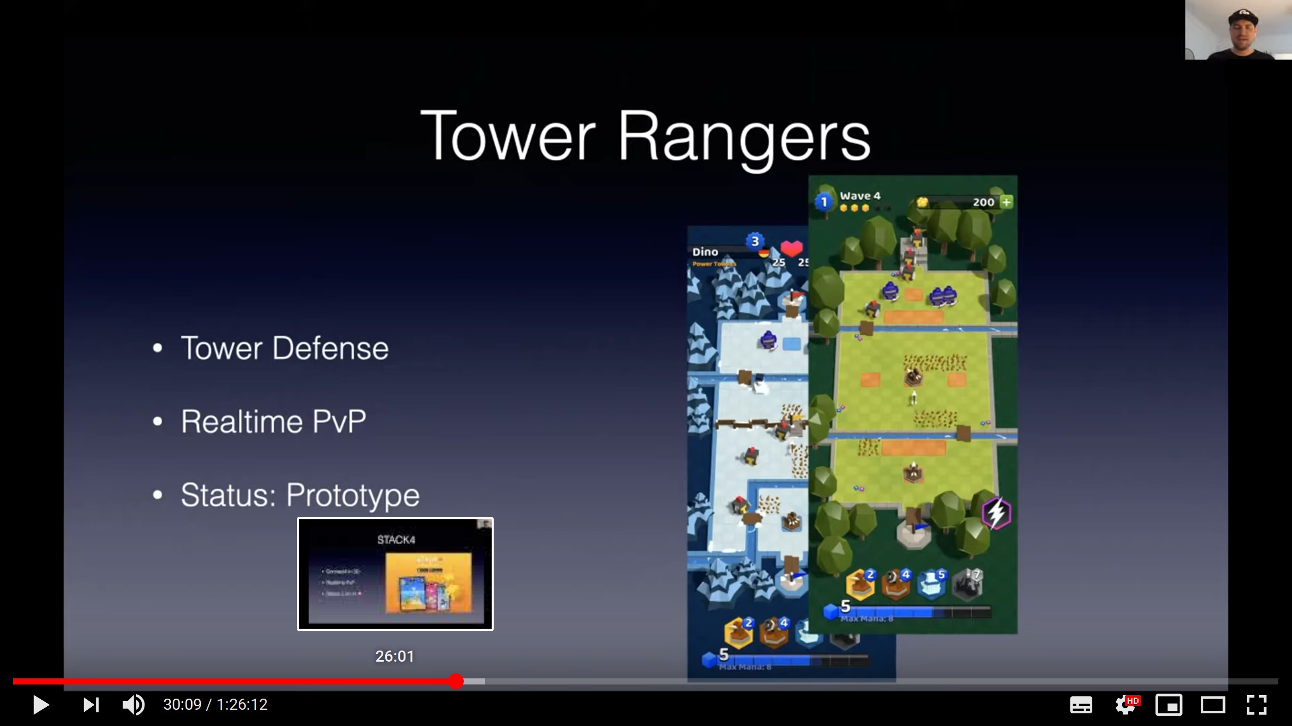 youtube preview: a slide with Tower Rangers game