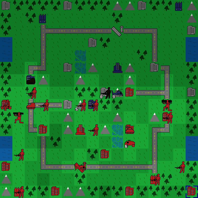Screenshot of an in-progress game of Project YAWC