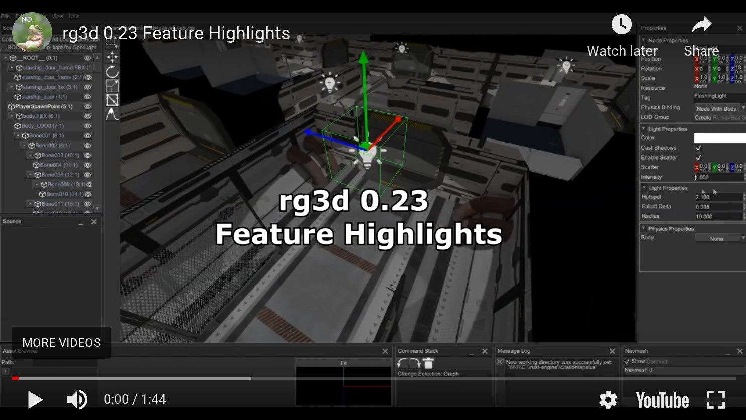 rg3d 0.23 feature highlights video