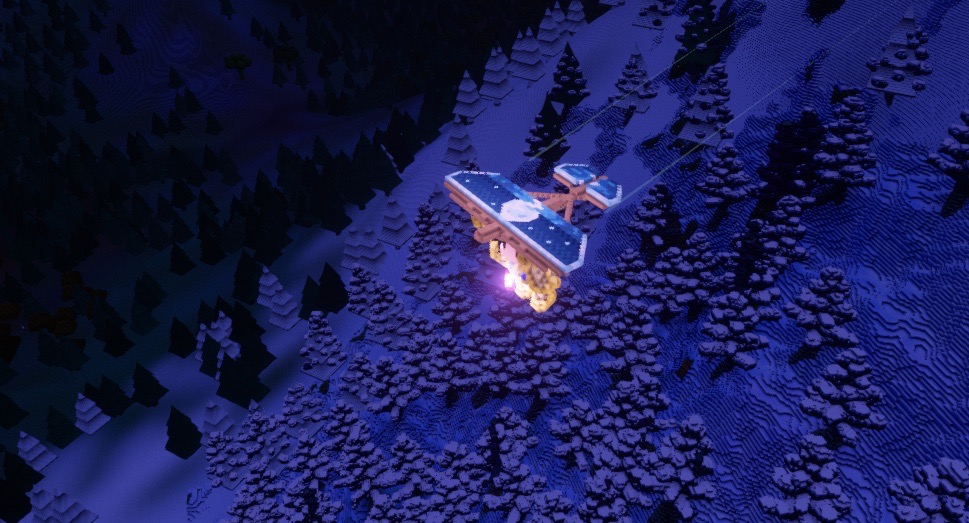 Gliding above a forest
